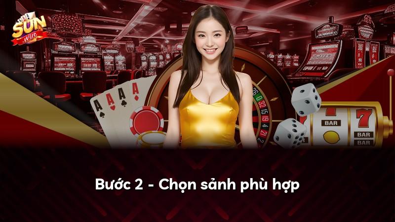 Bước 2 - Chọn sảnh phù hợp
